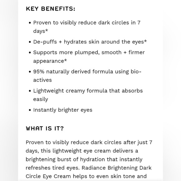 REN CLEAN SKINCARE Radiance Brightening Dark Circle Eye Cream 15 mL / 0.5 OZ - Picture 11 of 13